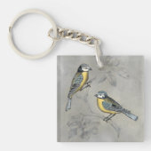 Silvered Aviary | Vogelpaar Sleutelhanger (Voorkant)