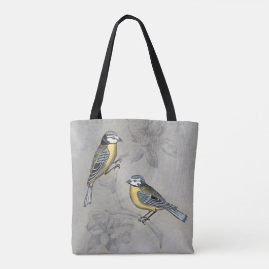 Silvered Aviary | Vogelpaar Tote Bag (Achterkant)