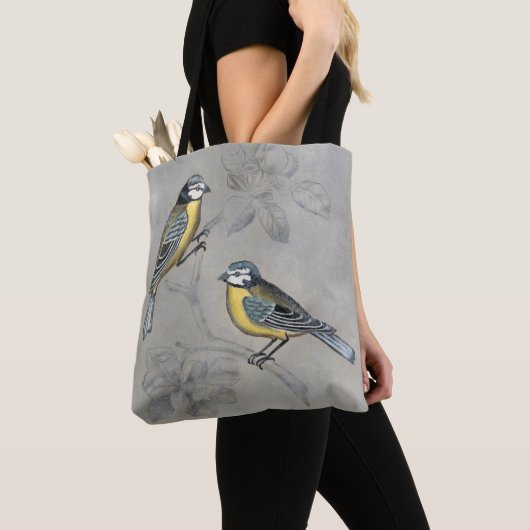 Silvered Aviary | Vogelpaar Tote Bag (Dichtbij)