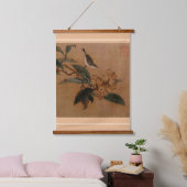 Silvereye-vogel en -loquats Hanging Tapes Hangend Wandkleed (Slaapkamer)