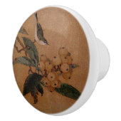 Silvereye-vogel met lakvanger, versie twee keramische knop (Rechts)