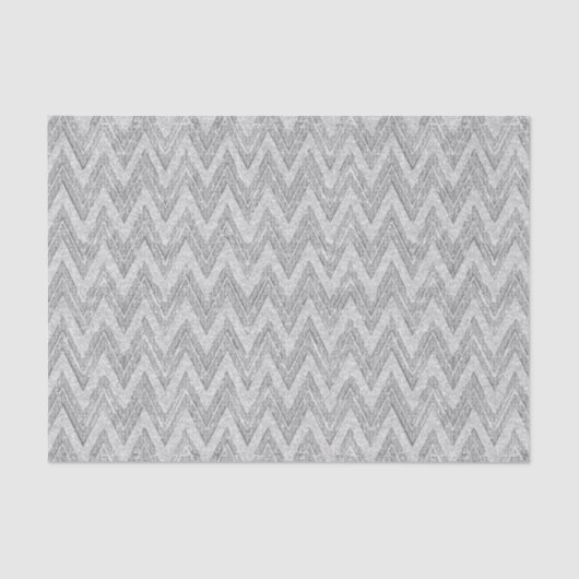 SilverFaux Glitter Zigzag Chevron Pattern Tissuepapier (Voorkant)