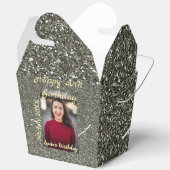 Silverglitter foto 20e verjaardag naam toevoegen d bedankdoosjes (Open)