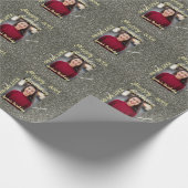 Silverglitter foto 20e verjaardag naam toevoegen d cadeaupapier (Hoek)