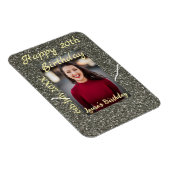 Silverglitter foto 20e verjaardag naam toevoegen d magneet (Rechterzijde)