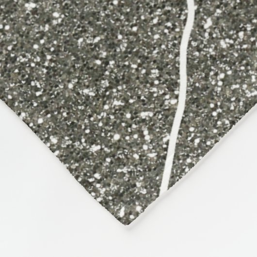 Silverglitter foto afstuderen naam klasse tekst to fleece deken (Hoek)