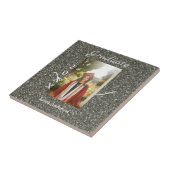 Silverglitter foto afstuderen naam klasse tekst to tegeltje (Zijkant)