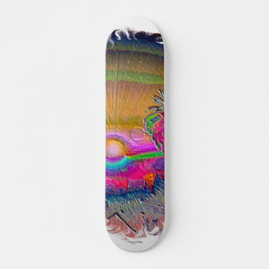 SilverLake Sunset 1 oval, Art Signature Skateboard (Voorkant)