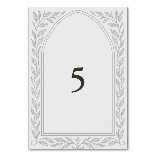 Silverleaf Elven Wedding – Arch & Vine Kaart (Achterkant)