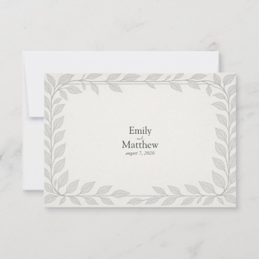 Silverleaf Elven Wedding Bedankkaart (Achterkant)