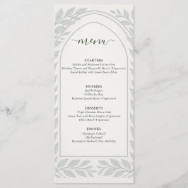 Silverleaf Elven Wedding - Leaf Border Wedding Menu