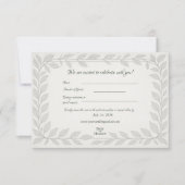 Silverleaf Elven Wedding – Leaf Reply Design Bedankkaart (Voorkant)