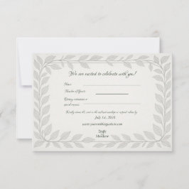 Silverleaf Elven Wedding – Leaf Reply Design Bedankkaart