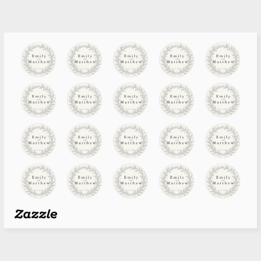 Silverleaf Elven Wedding Ronde Sticker (Vel)