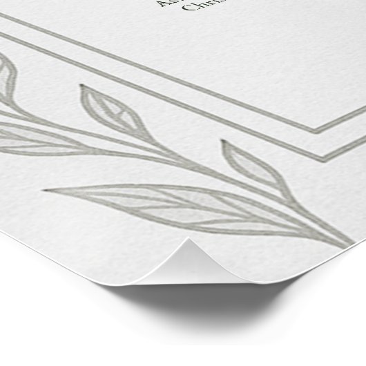 Silverleaf Elven Wedding Seating Chart Perfect Poster (Hoek)