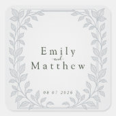 Silverleaf Elven Wedding Vierkante Sticker (Voorkant)