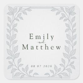 Silverleaf Elven Wedding Vierkante Sticker