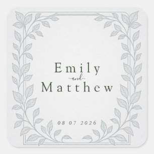 Silverleaf Elven Wedding Vierkante Sticker