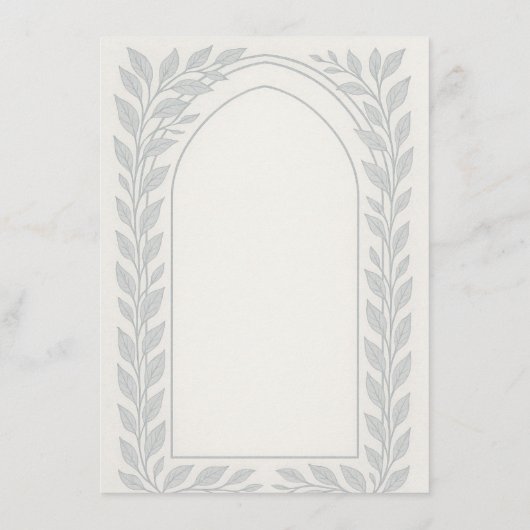 Silverleaf Elven Wedding – Woodland Theme Informatiekaartje (Achterkant)