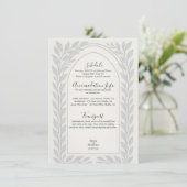 Silverleaf Elven Wedding – Woodland Theme Informatiekaartje (Staand voorkant)