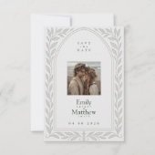 Silverleaf Elven Wedding – Woodland Theme Save The Date (Voorkant)