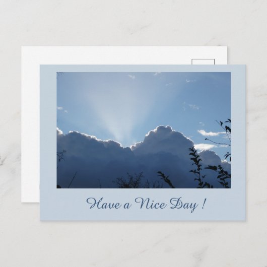 Silverlining Clouds Cust. Een leuk dag Briefkaart (Voorkant / Achterkant)