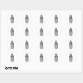SilverMilkBottle050111 Ronde Sticker (Vel)
