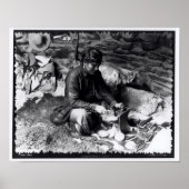 Silversmith at work, c.1914 poster (Voorkant)