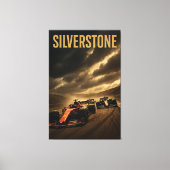 Silverstone Circuit British Grand Prix F1 MotoGP 2 Canvas Afdruk (Voorkant)