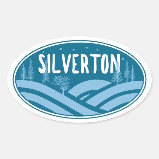 Silverton Colorado buitenshuis Ovale Sticker (Voorkant)