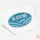Silverton Colorado buitenshuis Ovale Sticker (Envelop)