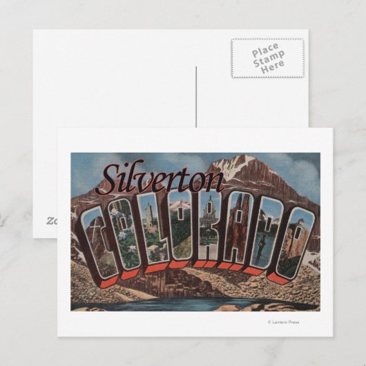 Silverton, Colorado - grote letterscènes Briefkaart (Voorkant / Achterkant)