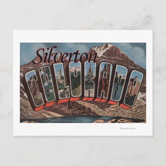 Silverton, Colorado - grote letterscènes Briefkaart (Voorkant)