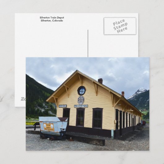 Silverton, Colorado, Train Depot Briefkaart (Voorkant / Achterkant)