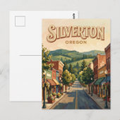 Silverton Oregon Briefkaart (Voorkant / Achterkant)