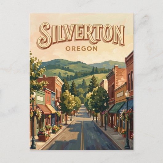 Silverton Oregon Briefkaart (Voorkant)