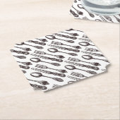  Silverware  Artisan Classic Foodie Kartonnen Onderzetters (Gekanteld)