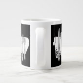 Silverware Black White Design Grote Koffiekop (Achterkant)