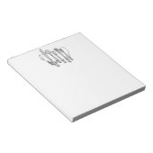 Silverware Black White Design Notitieblok (Schuin)