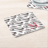 Silverware Classic Foodie Initiaal Kartonnen Onderzetters (Schuin)