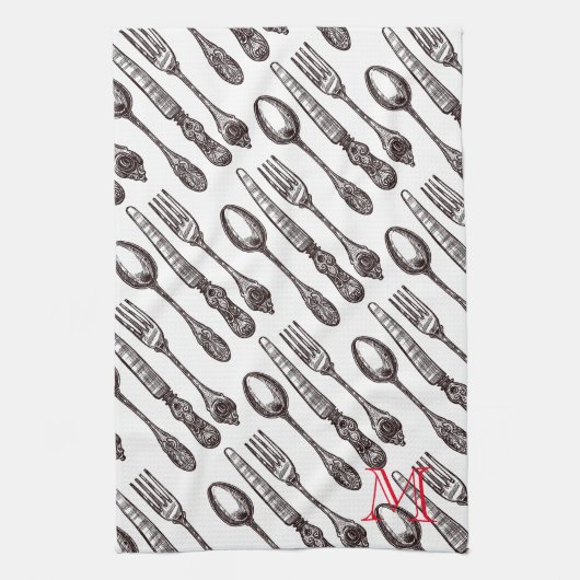  Silverware Classic Foodie Initiaal Theedoek (Verticaal)