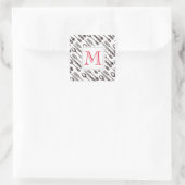  Silverware Classic Foodie Initiaal Vierkante Sticker (Tas)