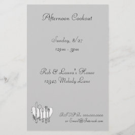 Silverware Custom Invitation Flyer-Sjabloon