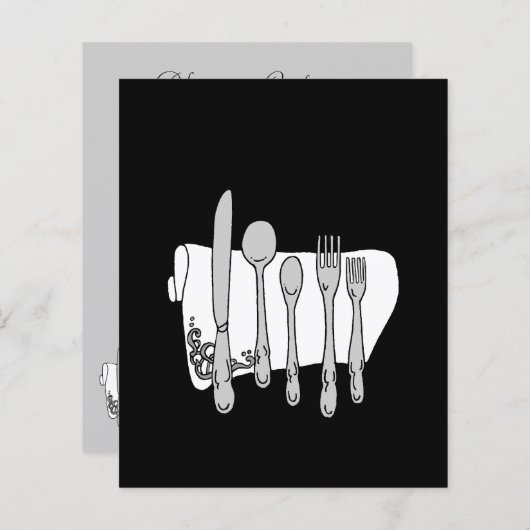 Silverware Custom Invitation Flyer-Sjabloon (Voorkant / Achterkant)