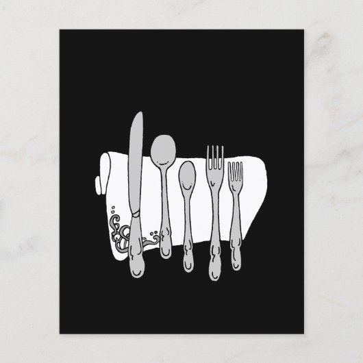 Silverware Custom Invitation Flyer-Sjabloon (Voorkant)