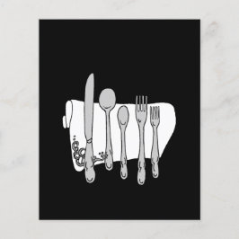 Silverware Custom Invitation Flyer-Sjabloon