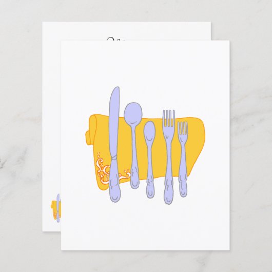 Silverware Custom Menu Flyer-Sjabloon (Voorkant / Achterkant)