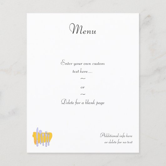 Silverware Custom Menu Flyer-Sjabloon (Achterkant)