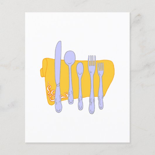Silverware Custom Menu Flyer-Sjabloon (Voorkant)