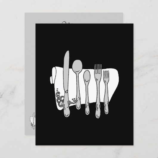 Silverware Custom Menu Flyer-Sjabloon (Voorkant / Achterkant)